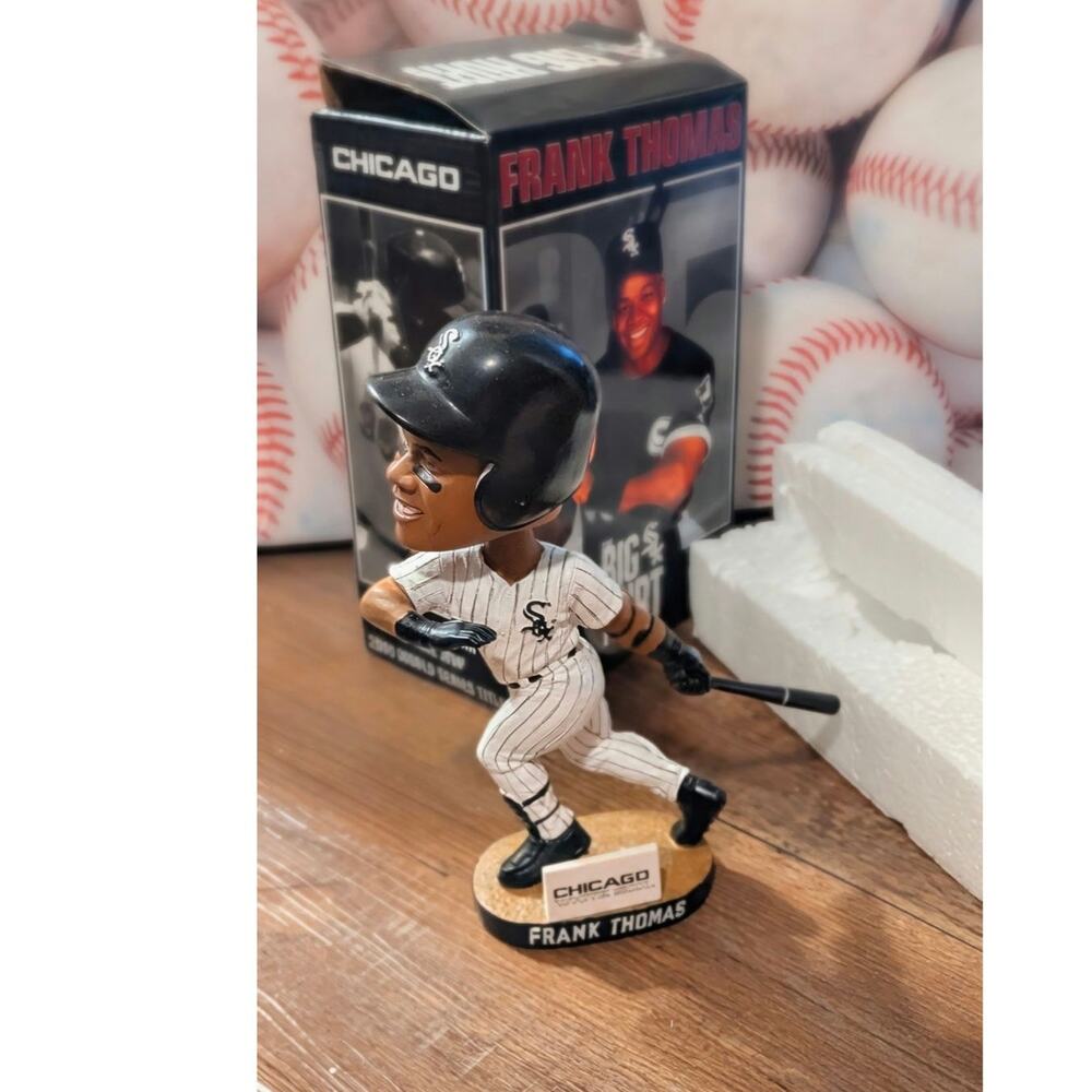 Frank Thomas Chicago White Sox Bobblehead Running Batting Pinstripe HOF SGA